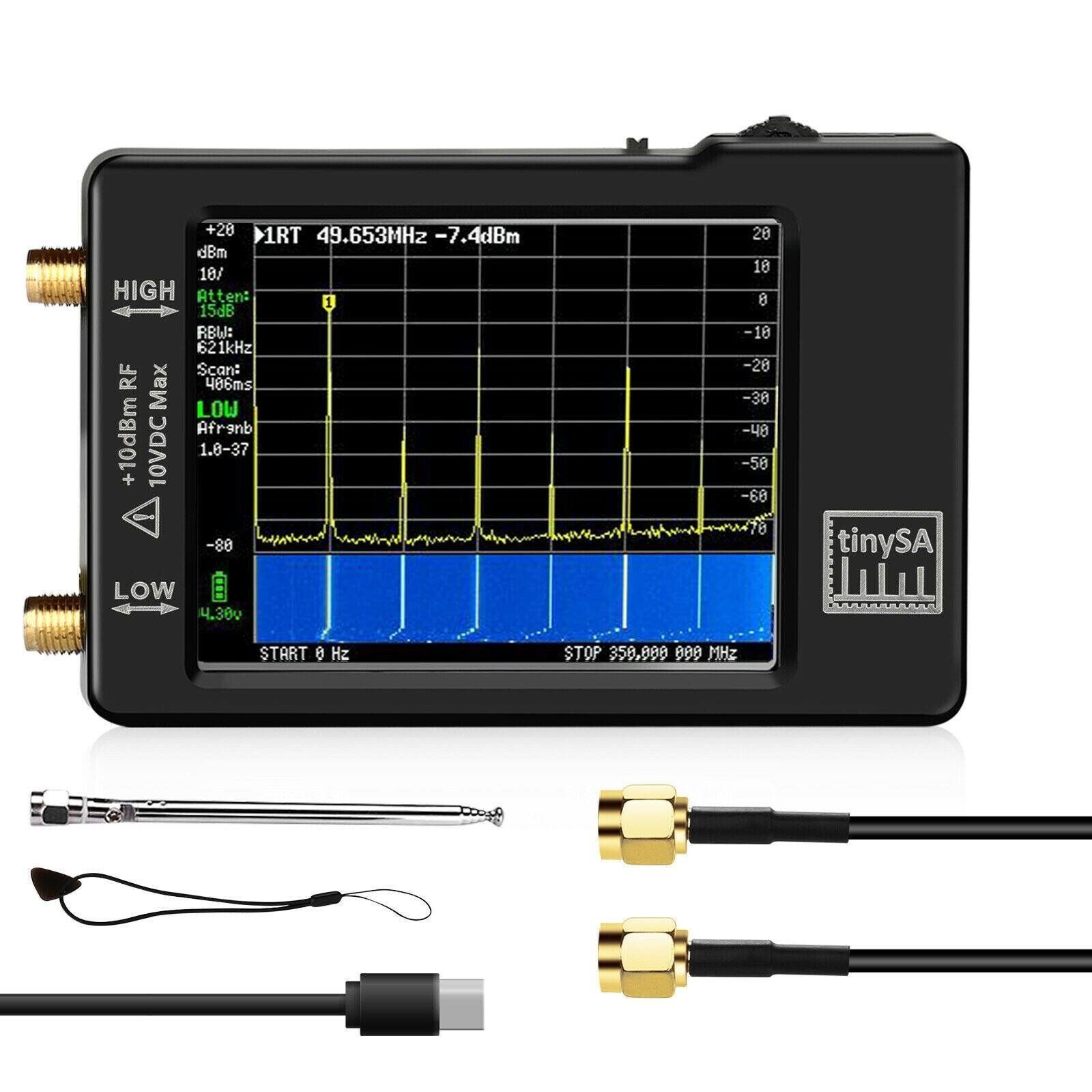 TinySA 10K - 100k - 900MHz RF EMC Spektrum Analizör