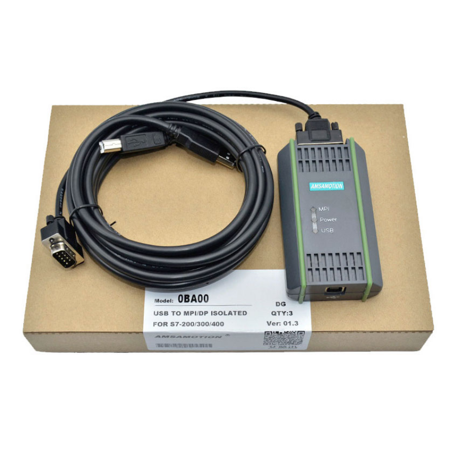 Amsamotion Siemens S7-200/300/400 PLC için 6GK1571-0BA00-0AA0 USB-MPI PPI Programlama Kablosu