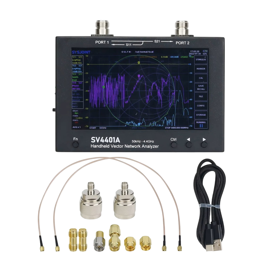 SV4401A Vektör Ağ Analiz Cihazı NanoVna  50kHz-4.4GHz 7 inç