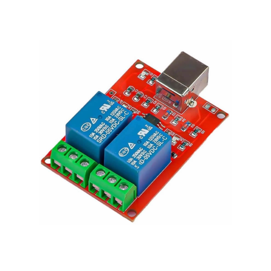 Usb Röle Kartı 2 Kanal 5V - Usb Relay 2 Way 5V