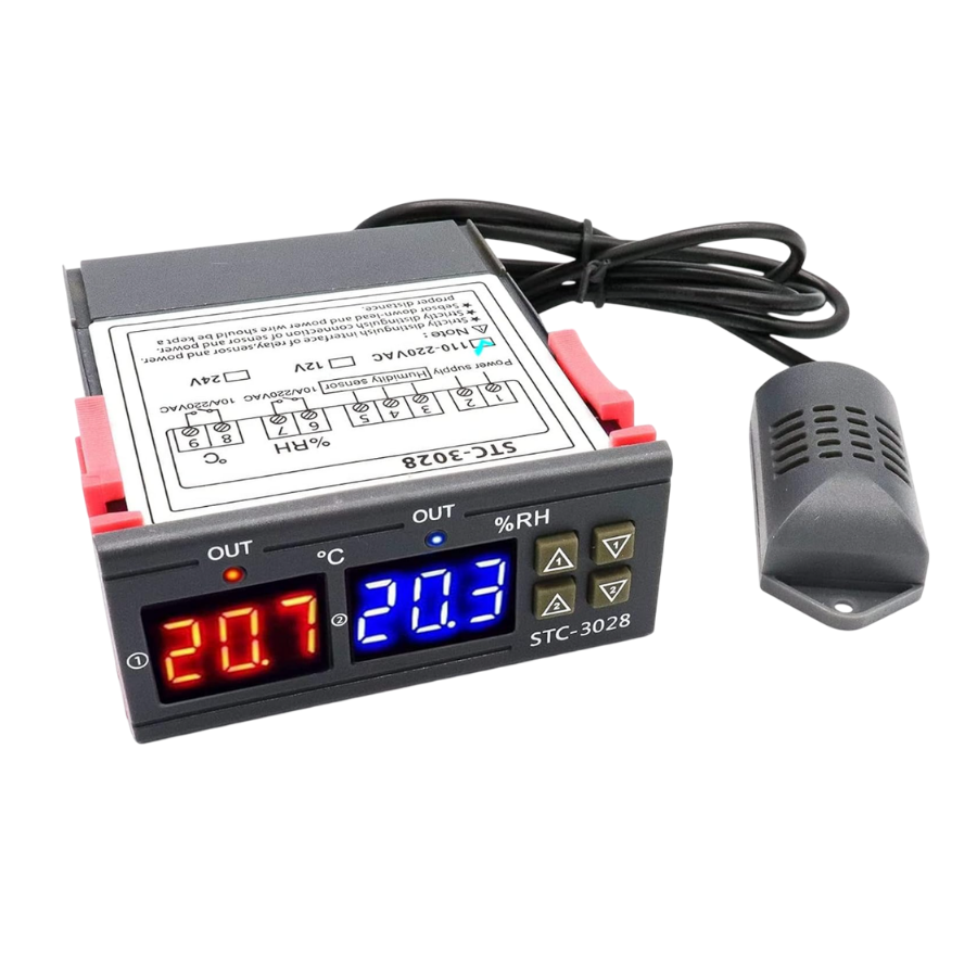 STC-3028 Dijital Sıcaklık Nem Kontrol Cihazı Ölçer