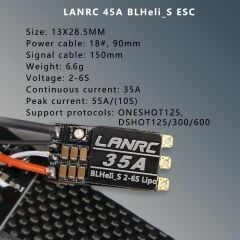 LANRC 35a  Blheli_S 2-6s Led Işıklı Esc