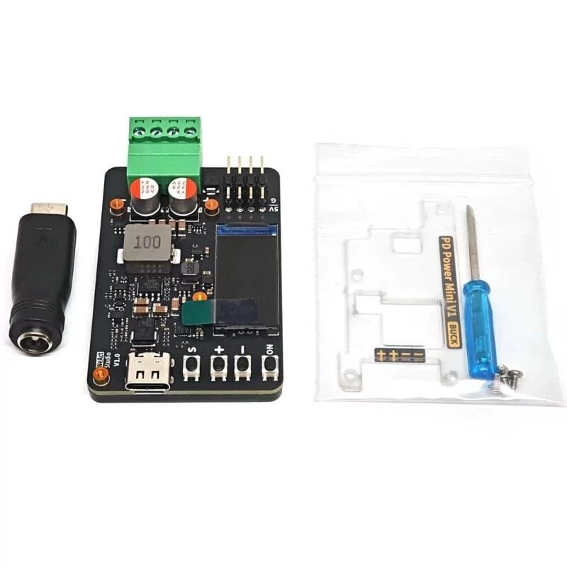 WeAct BUCK V1 QC PD Mini Cep Güç Adaptörü DC 5V-24V / 1V-20V USB-C