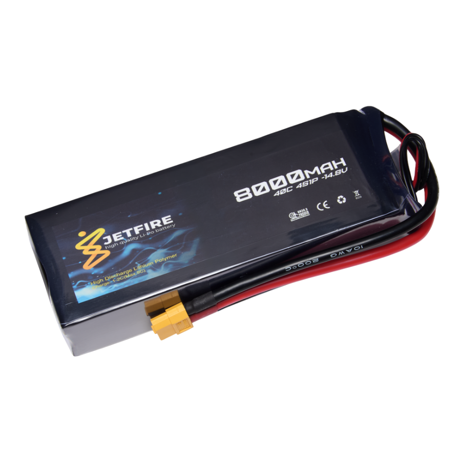 14.8v 4s 8000mah 40c Lipo Batarya Jetfire Pil