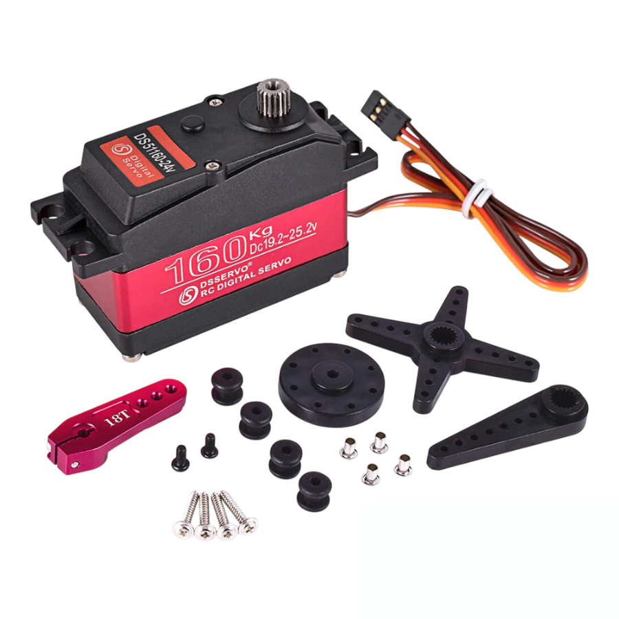 DSSERVO DS51160 Pro 160KG Su Geçirmez Dijital Servo Motor 180° 185kg