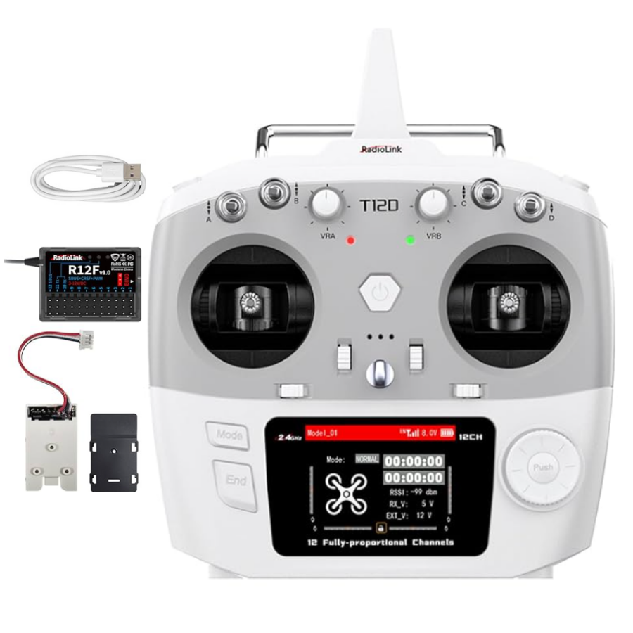Radiolink T12D + R12F T12 Kanal Dijital Kumanda Seti 12 Kanal Alıcı Dahil