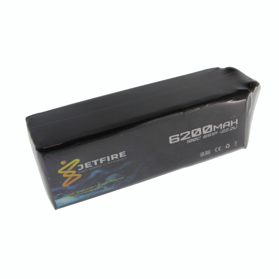 22.2v 6s 6200mah 100c Lipo Batarya Jetfire Pil