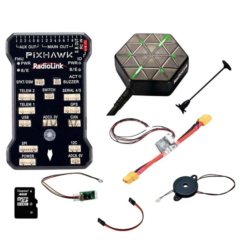 Radiolink Orjinal Pixhawk Uçuş kontrol kartı + Se100 M8n Gps Kit