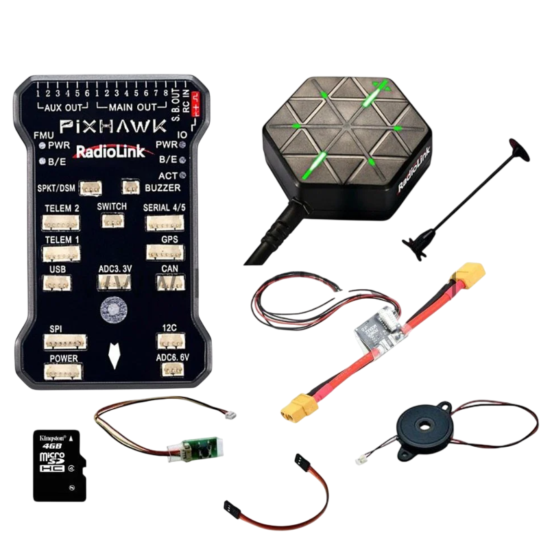 Radiolink Orjinal Pixhawk Uçuş kontrol kartı + Se100 M8n Gps Kit
