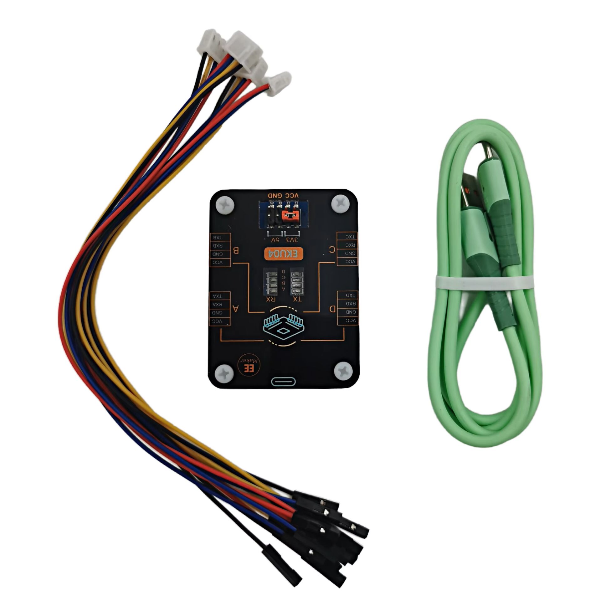 Çoklu Sistem TTL Genişletme Kartı, 4 Bağımsız Seri Port, 6Mbps Baud Hızı, 3.3V/5V Ch348