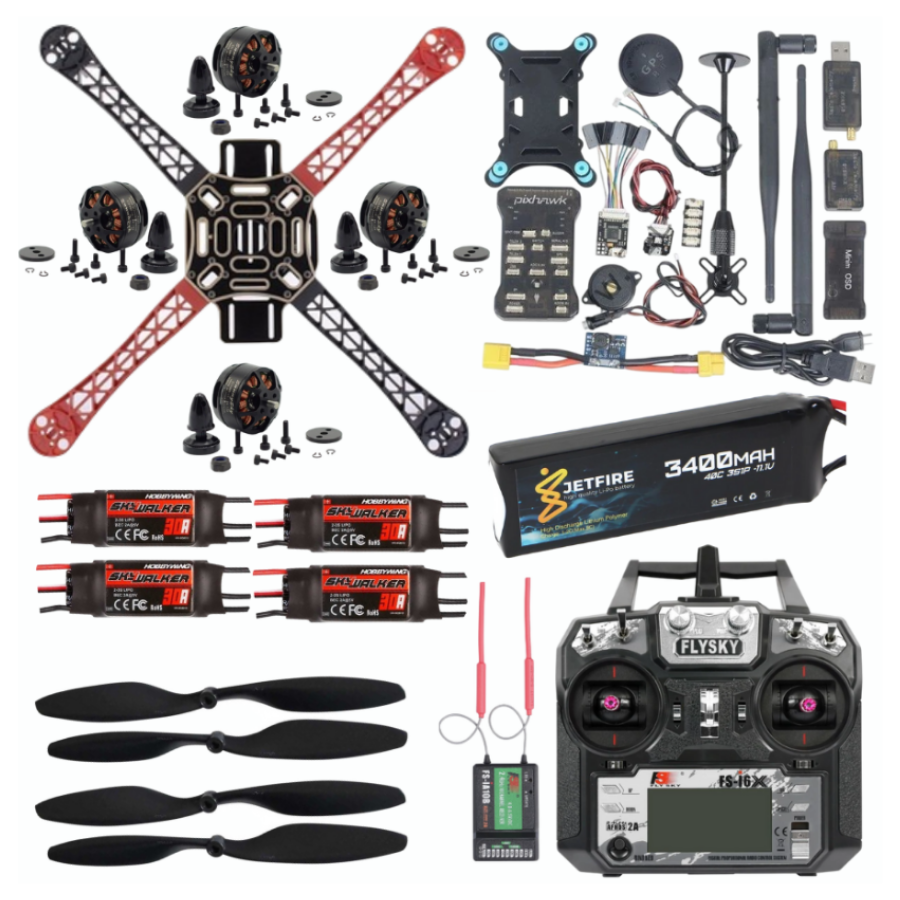 F450 Drone Kiti Pixhawk SunnySky Full Drone Seti 10 Kanal