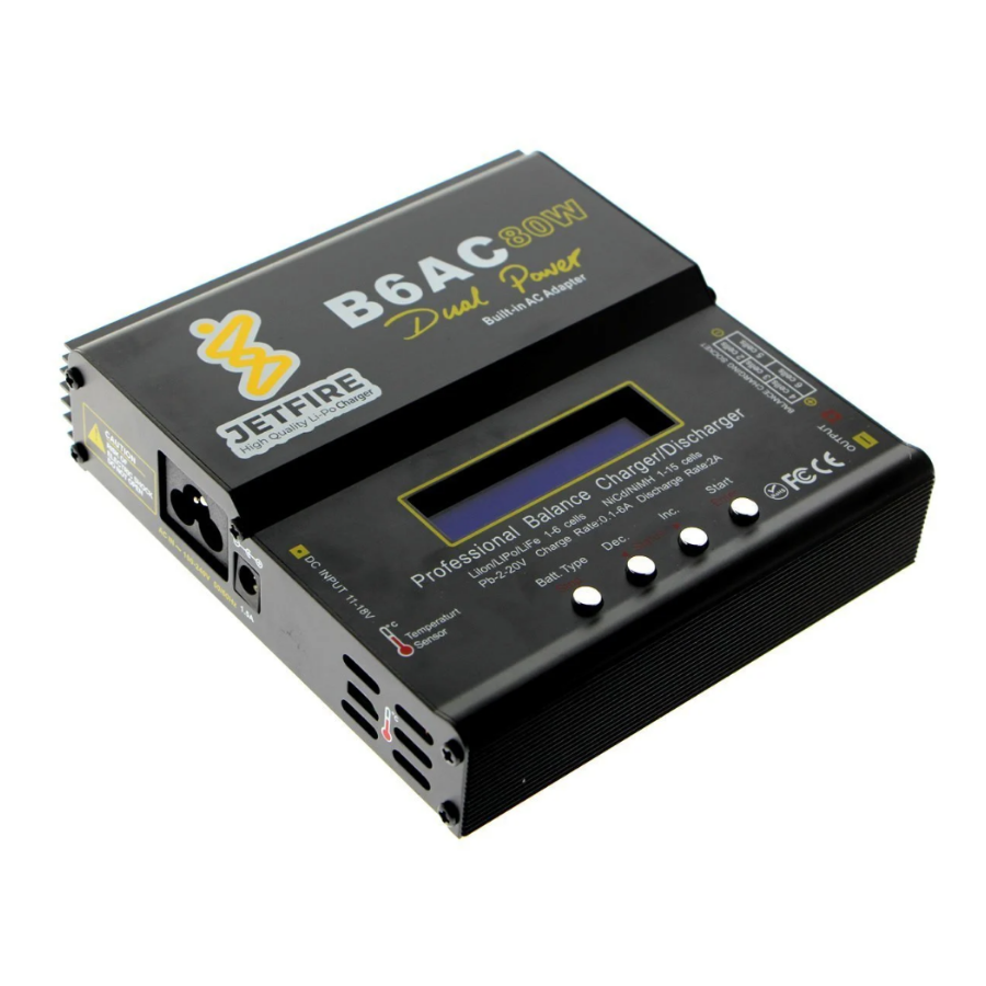 JetFire B6AC Dahili Adaptörlü LiXX, NiXX, Pb Şarj Aleti 80W