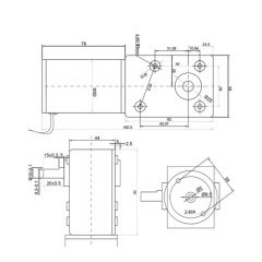 24V 30 Rpm Redüktörlü L DC Motor KWL-600