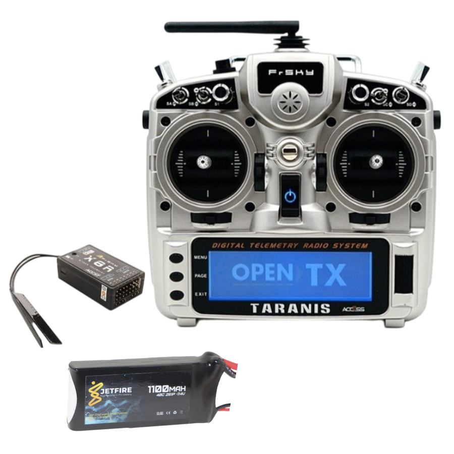 Frsky Taranis X9D Plus 2.4GHz 24 Kanal Kumanda -  X8R Alıcı Ve Lipo Batarya Grubu