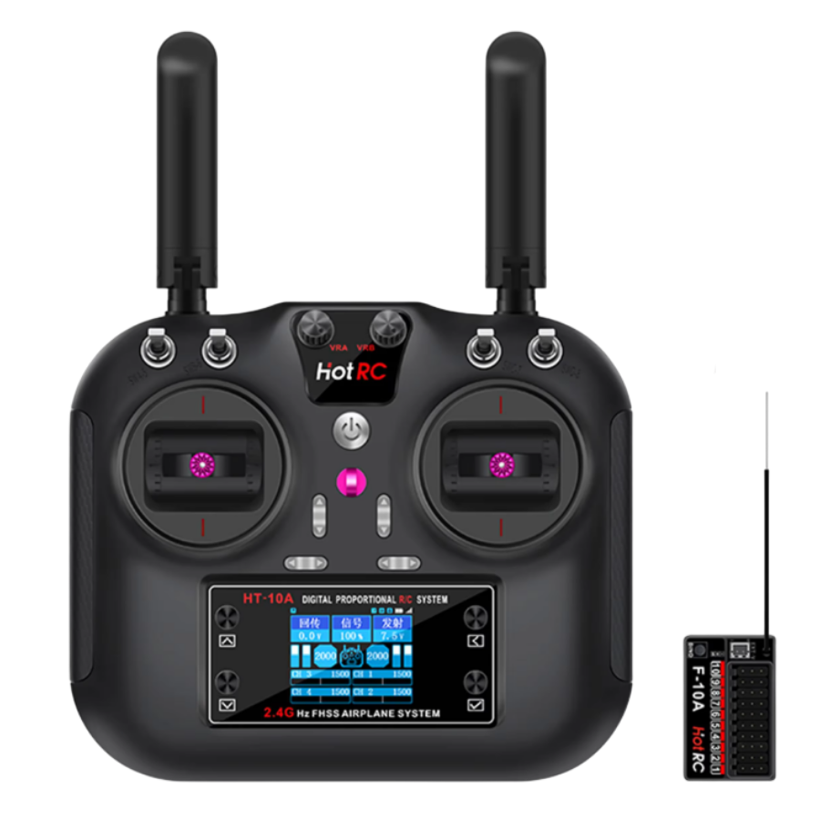 Hotrc HT-10A HT10A 2.4 Ghz 10 Kanal  Uzaktan Kumanda ve F-10A F10A Alıcı